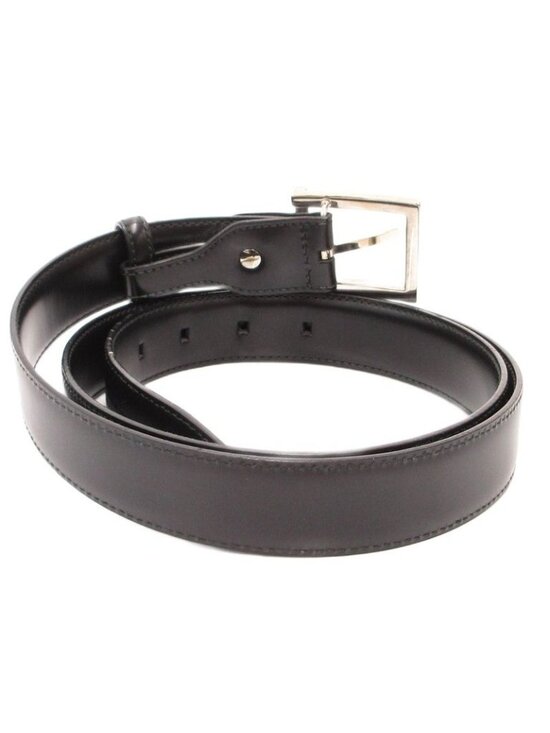 Bvlgari Belt Smooth Leather Square Buckle Logo 110 44 Black main image 8